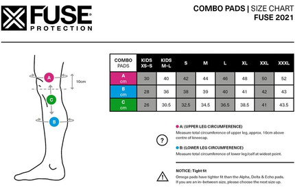 FUSE Echo 125 V2 Combo Knee/Shin/Ankle Pads Kids M/L